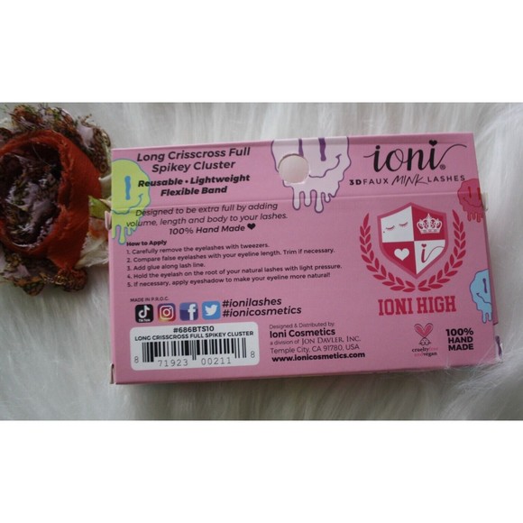 3/$15 Ioni Eyelashes 3D Faux Mink Lashes (Long Crisscross Full Spikey Cluster) - Picture 3 of 3